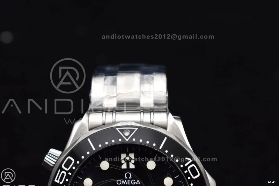 On A8800 Black 300M Ceramic Dial Diver Bond Edition Bracelet 1:1 007 SS Seamaster Black VSF Best James 1221